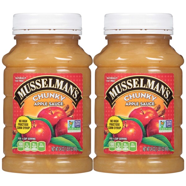 Musselman's CHUNKY Apple Sauce (Pack of 2) 24 oz Jars