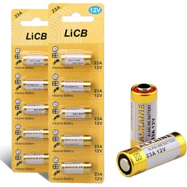 LiCB Baterías alcalinas A23 12V 23A (paquete de 10)