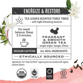 Numi Organic Green Tea Variety, 18 Tea Bags (Pack of 3), Gunpowder, Jasmine Green & Matcha Toasted Rice (Packaging May Vary)