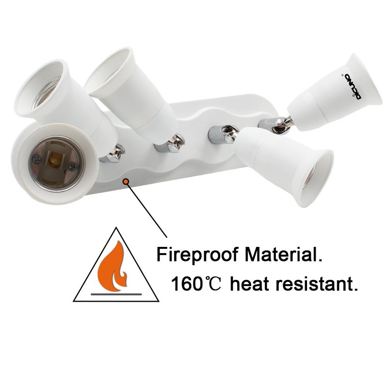 DiCUNO Light Socket Splitter 5 Way Adapter, 5 in 1