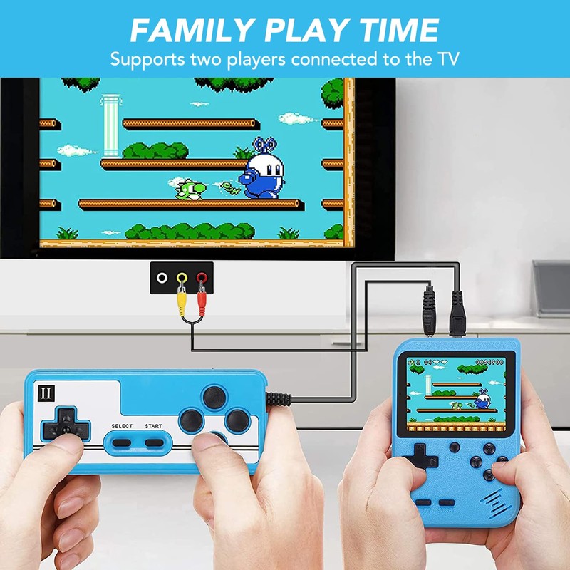 PTEROMYS Retro Handheld Game Console with 500 Classic FC Games