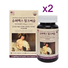 Supermax Milk Thistle 800mg x 60 capsules (2) / 슈퍼맥스 밀크씨슬 800mg x 60캡슐 2개