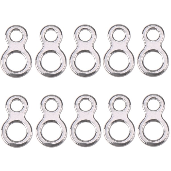 Evike - Jigging Master Stainless Steel Figure 8 Ring - 10 pcs (Size: Medium)