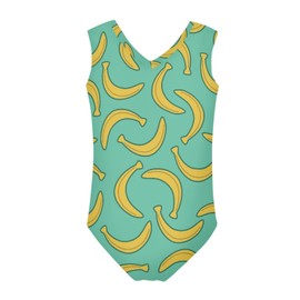 Gzzxiailg Banana Leotards for Girls Gymnastic Tumbling Leotards Sleeveless Tank Bodysuit Super Soft Ballet Dancewear One-Piece Swimsuit for Kids Youth