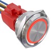 APIELE 30mm Latching Push Button Switch 12V Angel Eye LED