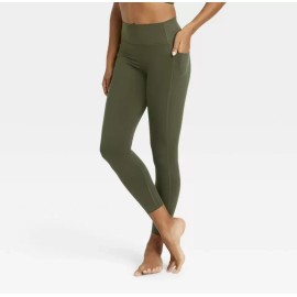 All In Motion Women's Flex High-Rise 7/8 Leggings - All in Motion Olive Green - Multiple Sizes - S