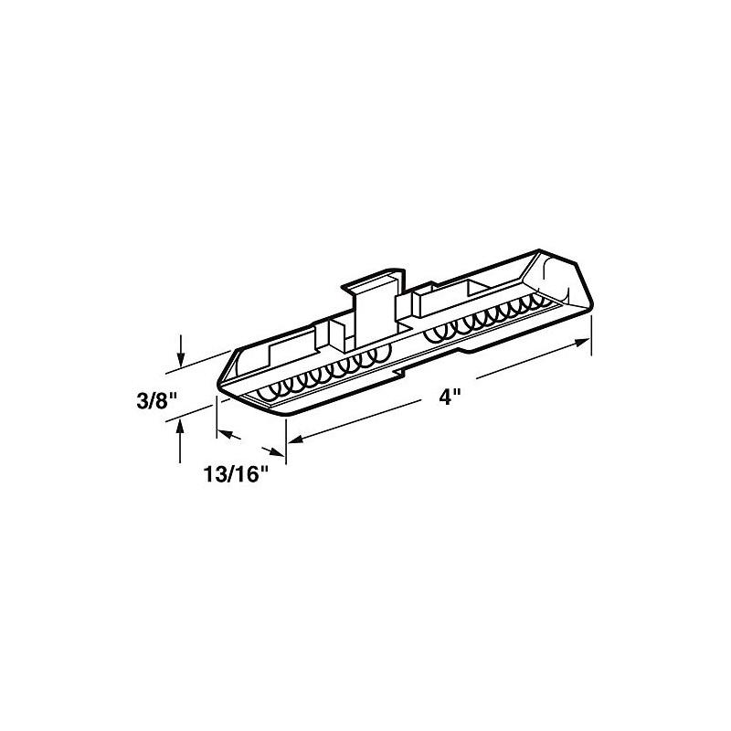 Prime-Line 16472 7/8 In., White Nylon, Top Mount Bi-Fold Door