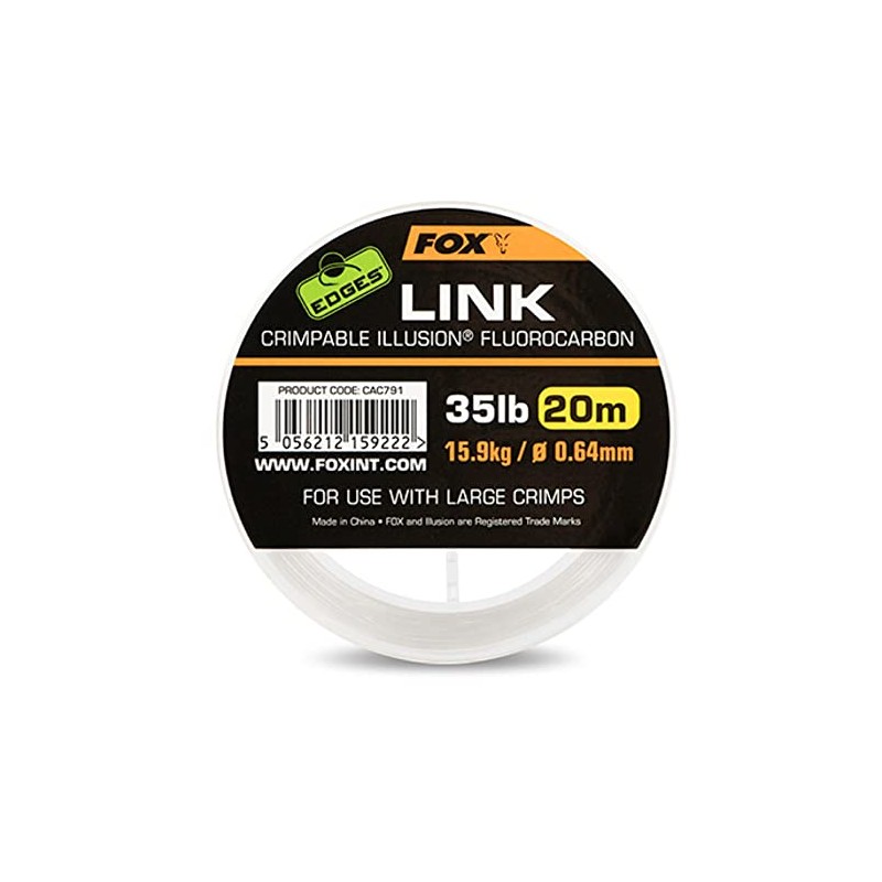 Link Crimpable Illusion Fluorocarbon - 20M Edges Fox