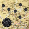 400 Pcs Round Push Pins,Map Push Pins Map Tacks,Black Round