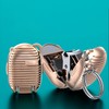 Ultra-Compact Premium Stainless Steel Foldable Nail Clipper Keychain with Cuticle Remover Nail Clipper Set Gold 2ea