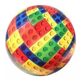 New-Bounce Bouncy Balls for Kids - Brick Print Playground Balls - Set of 6