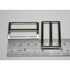 Generic Metal Silvery Rectangle Buckle with Fixed Bar 1.5" X