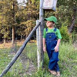 John Deere Kids Clothes, Denim Overalls In Toddler and Child Size, Classic Jeans Blue Wash with Bib Pocket
