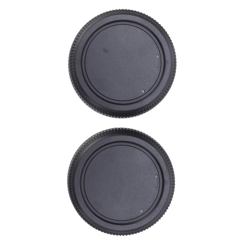 2PCS Lens Rear Caps ABS Plastic Snap On Lens Back