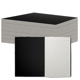 Esclane A5 Kraft Notebooks Bulk 72 Pages, 8.15x5.5 Inches Lined Paper Journaling Notebooks, Notebooks for Work, Composition Notebooks for School, Journal Notebooks for Office (20, Black)
