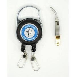 Kingfisher Fly Fishing Double Zinger Retractor with Tweezer