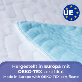 BLUZIMAN® Inkontinenz Bettunterlage Wasserdicht, Inkontinenzunterlage Waschbar Gefertigt in Europa, Unterlagen Bett Inkontinenz Oeko-TEX, PIPI Matten für Hunde Kinder Erwachsene (80x90cm, Pack 1)