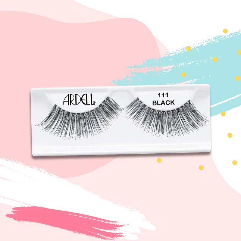 Ardell Natural Lashes False Eyelashes 111 - Black, Lightweight, Reusable,