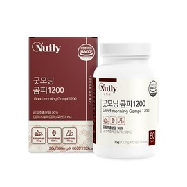 곰피추출물 굿모닝 곰피 1200 국산 곰피 쇠미역 환 정 캡슐 60정 1개월분 Good Morning Gompia 1200 Domestic Gompia Seaweed Capsule 60 Capsules 1 Month Supply