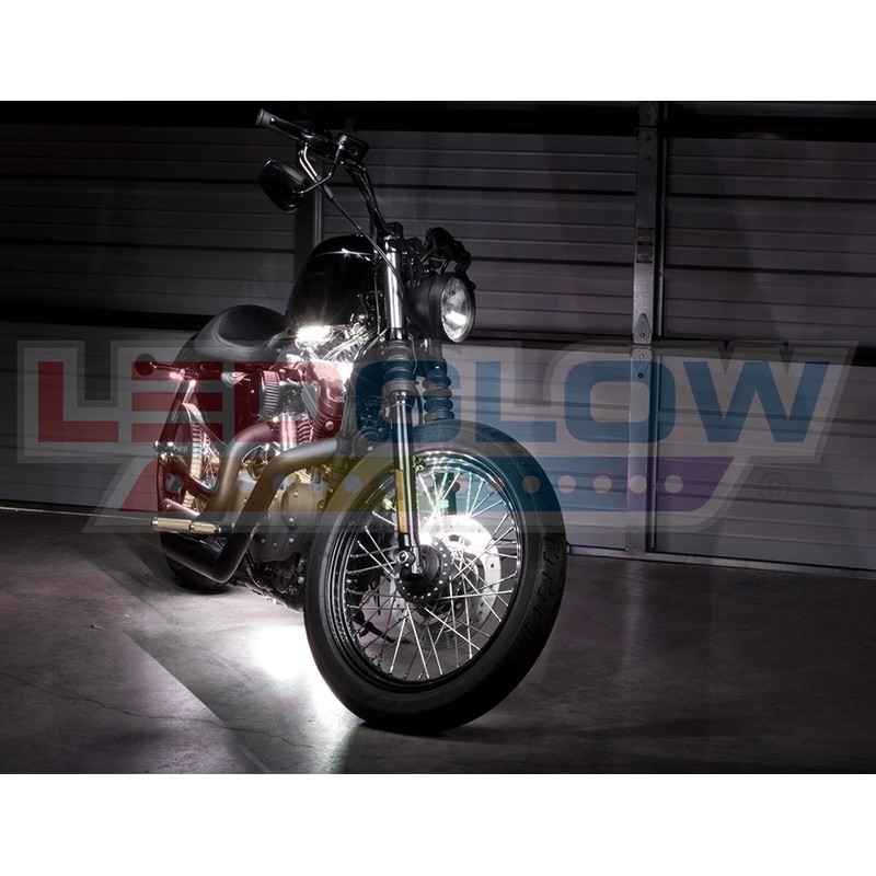LEDGlow 6pc Advanced White LED Motorcycle Accent Neon Underglow Lighting