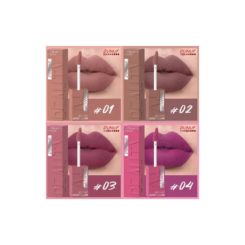 Dunuf 1pc Brillo De Labios Mate Y A Prueba De