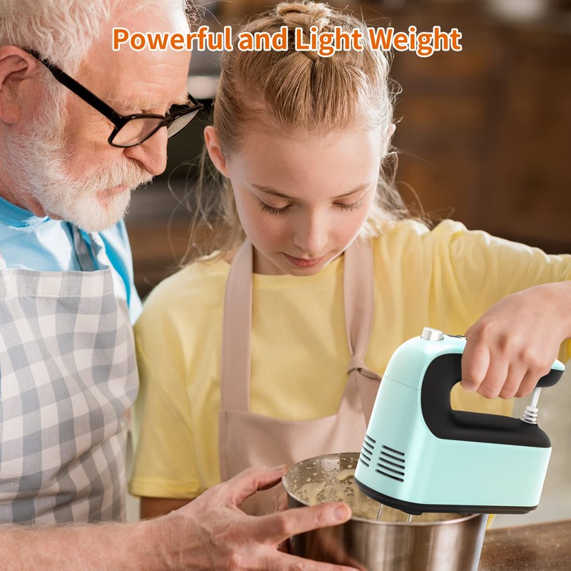 Yomelo 9-Speed Digital Hand Mixer Electric, 400W Powerful DC Motor,