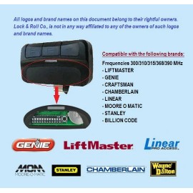 GateMaster LIFTMASTER & GENIE Universal Remote Control Garage Door Opener 375UT 823LM &More