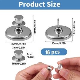 Magnetic Curtain Clips,8 Pairs Curtain Magnets Clips Silver Magnetic Holder for Home Bedroom Office Draperies