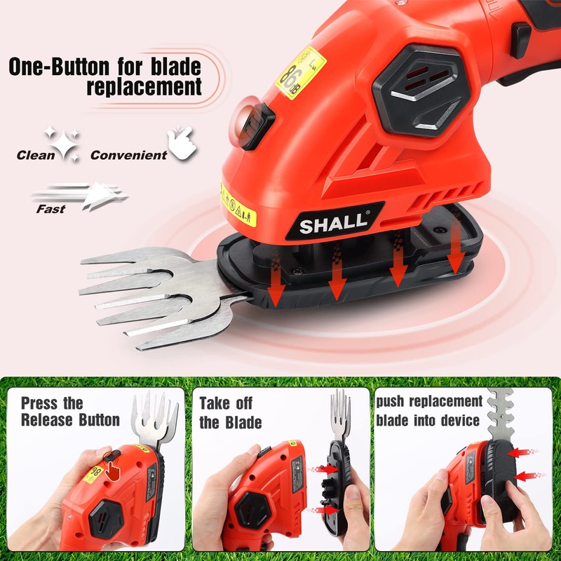 SHALL Replacement Blades for Cordless Grass Shear & Hedge Trimmer