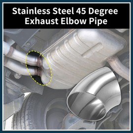 TUCKBOLD 45 Degree Mandrel Bend Elbow Tube OD 2.5" Inch 304 Stainless Steel Reusable | Exhaust Elbow Pipe Stair Handrail Tube 4 Pcs