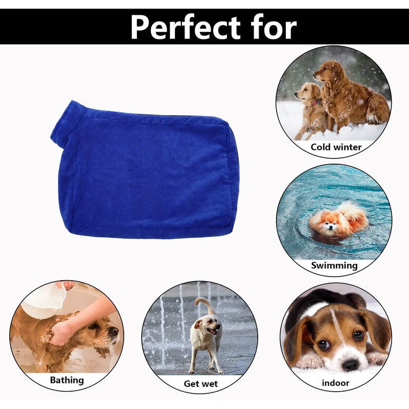 Pethiy Premium Microfiber Dog Drying Bag-Quickly Removes Water Mud and