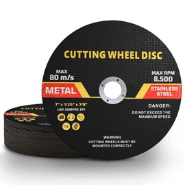NORJIN 25 Pack Cut Off Wheel 7 Inch Cutting Wheels 7”x1/25”x7/8” for Metal & Stainless Steel, General Purpose Cutting Blades with Aggressive Cutting for Angle Grinder