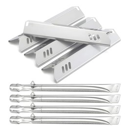 Outdoor Bazaar Set of Four Replacement Heat plates and Burners for Uniflame, Better Home and Garden, Dyna Glo 4 burner grill parts, Backyard Grill Replacement Parts, dgf493bnp parts, Stainless Steel