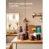 Tourdeus Glass Coffee Bean Jar – Pop Top Air Tight