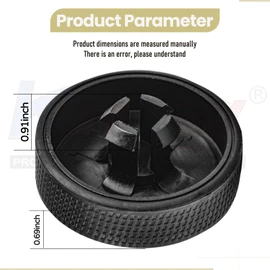 2 Sets of Upgraded Replacement Wheel and Gasket for Ryobi 18v Cordless Stick Vac PCL720B, PCL720K, PBLSV716B, PBLSV716K, PBLSV717B, PBLSV717K Cordless Vacuum Cleaner - Silicone Replacement Wheels