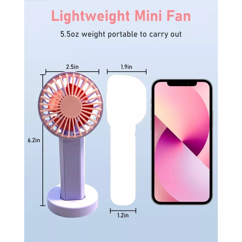 SINT Mini Handheld Fan Battery Operated Small Personal Portable Speed