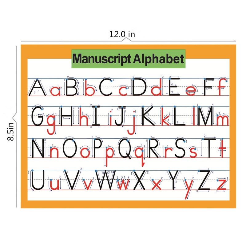 YIYEE 14 Laminating Nursery English Phonics Posters for Classrooms |
