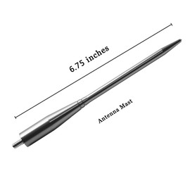 JAPower Replacement Antenna Compatible with Harley Davidson 1985-2014 | 6.75 inches - Titanium