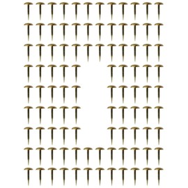 FUXXER® 100 x Antique Round Head Nails Tacks Tacks Furniture Nails 15 x 8 mm Vintage Brass Bronze Look