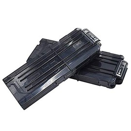 FUCAS Soft Bullet 4pcs Clips 12 Bullets Dart Gun Clips Magazine Clip for Nerf Toy Dart Gun (Transparent Black)