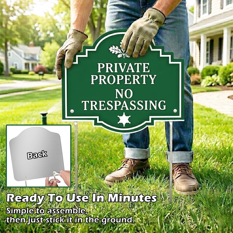 Extra-Large 2-Pack Private Property No Trespassing Signs