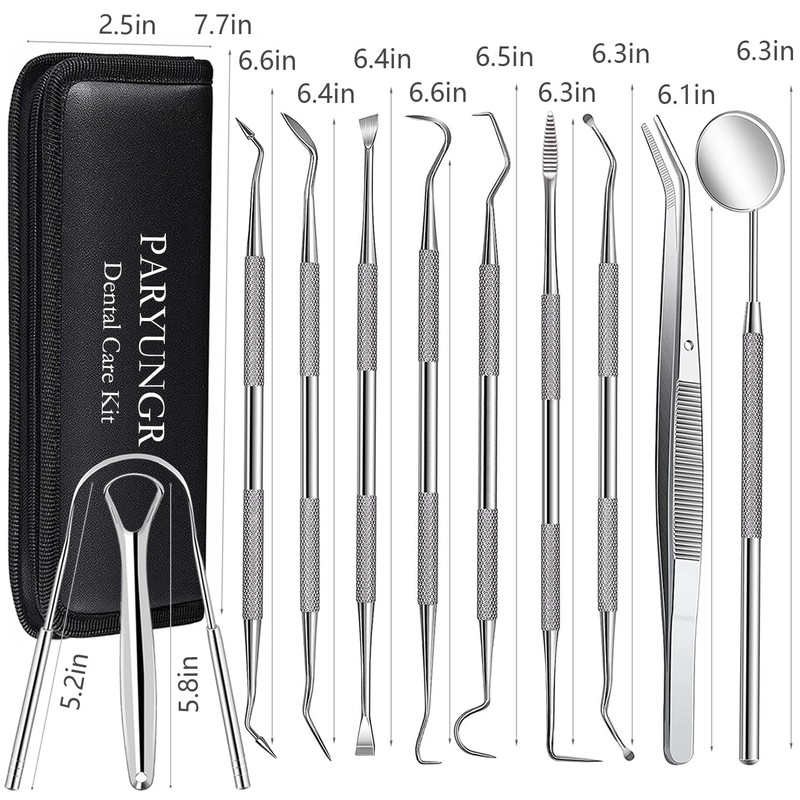 11 Pack Dental Tools PARYUNGR Teeth Cleaning Tool Kit, Stainless