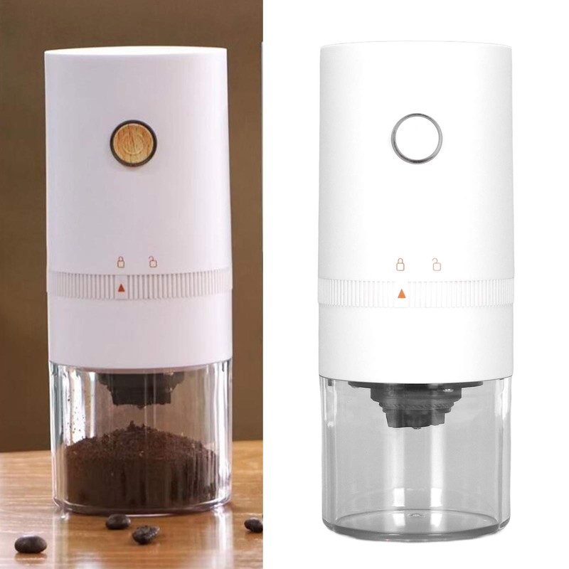 Coffee Grinder Portable Small Electric Rechargeable Household Automatic Coffee GrinderWhite