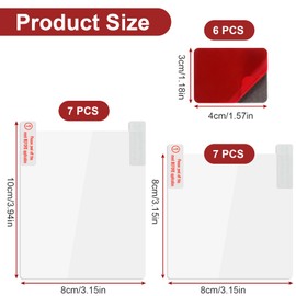 Heclia Electrostatic Sticker Mounting Dash Cam 20 PCS Double-Sided Adhesive Pad Electrostatic Stickers for Windshield Dashcam Car Clear Static Cling Films for Suction Cup Mounting No Residue Stickers