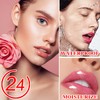 2Pcs Clear Crystal Flower Jelly Lipstick,PH Magic Temperature Color Changing