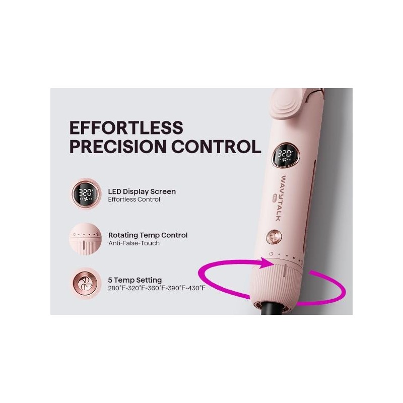 Wavytalk Whirlwind 2-in-1 Hair Styler – 360° Airflow Curler &