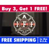 IAFF Firefighter The Thin Red Line Window Decal Stickers Fire
