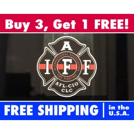 IAFF Firefighter The Thin Red Line Window Decal Stickers Fire Fighter Cross