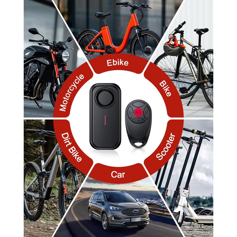 ONVIAN Car Alarm System, Ultra-Loud 113db Bike Alarm with Remote,