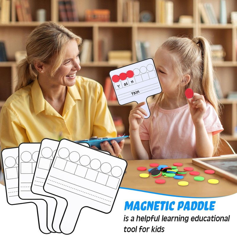 Seajan 9 Pcs Magnetic Paddle Set Education Dry Erase Double